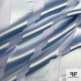 Striped Satin Chiffon Burnout - Blue