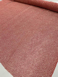 Dotted Pebble Printed Silk Chiffon - Red / Tan