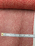 Dotted Pebble Printed Silk Chiffon - Red / Tan