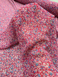 Ditsy Floral Printed Silk Chiffon - Magenta / Blue / Pink