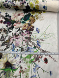 Jakob Schlaepfer / J Mendel Novelty Jacquard Floral Printed Heavy Silk Gazar - Multicolor