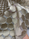 J Mendel Italian Fil Coupé Open-Honeycomb Novelty Heavy Organza - Champagne Gold
