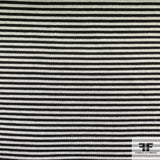 Striped Double Layer Cotton-Rayon Printed Knit - Black/Grey