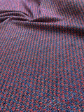 French Novelty Tweed with Gold Lurex - Red / Blue / Navy