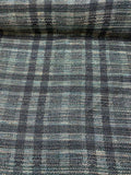 Italian Novelty Plaid Tweed with Lurex - Blue / Navy / Grey