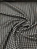 Italian Novelty Houndstooth Tweed with Lurex Wool Suiting - Black / Metallic / Gold