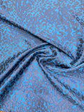 Italian Animal Pattern Brocade - Blue / Navy