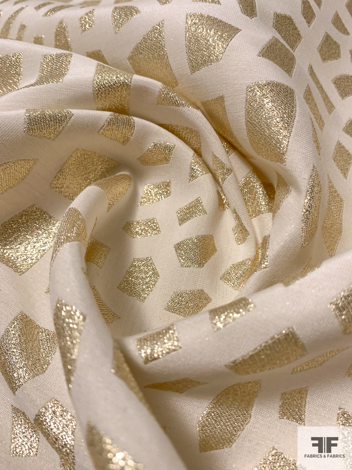 Gold And White Fabric