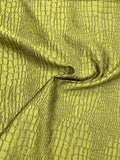 Italian Reptile Textured Brocade - Olive Green