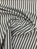 Striped Cotton Shirting - Black / White