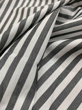 Striped Cotton Shirting - Black / White