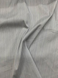 Striped Stretch Cotton Shirting - Grey / White