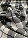 Plaid Cotton Shirting - Black / White