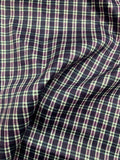 Plaid Cotton Shirting - Purple / White