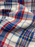 Plaid Cotton Shirting - Red / White / Blue / Yellow