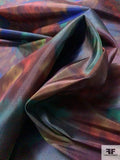 Italian Abstract Hazy Yarn-Dyed Poly Taffeta - Multicolor