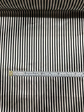 Italian Striped Silk Satin - Black / White