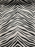 Zebra Printed Poly Nylon Faille - Black / White