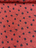 Abraham Houndstooth Chevron Printed Silk Crepe de Chine - Red / Black