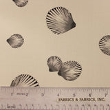 Seashell Printed Silk Crepe - Black/White