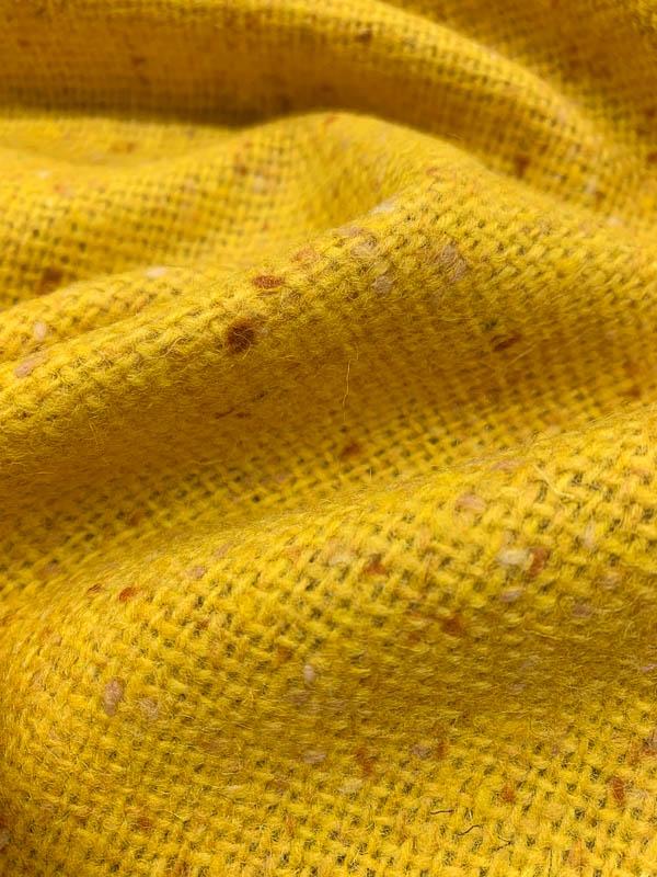 Italian Speckled Jacket Weight Wool Suiting - Yellow / Orange