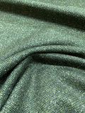 Italian Heathered Wool Tweed - Forest Green