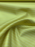 Christian Siriano Italian Striped Fused  Silk & Poly - Yellow / White