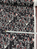Multisize Arrows Printed Satin-Finished Silk Georgette - Black / White / Red