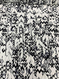 Multisize Arrows Printed Silk Crepe de Chine - Ivory / Black / Grey