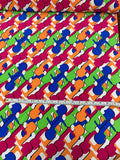 Abstract Printed Silk Crepe de Chine - Multicolor