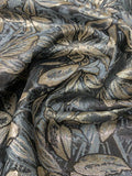 Floral Metallic Brocade - Gold / Silver / Grey / Brown