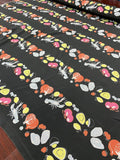 Food and Lobster Printed Silk Crepe de Chine - Washed Black / Multicolor