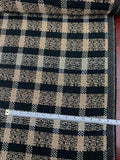 Metallic Plaid Woven Tweed - Black / Gold