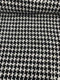 Houndstooth with Lurex Woven Tweed Suiting - Black / White