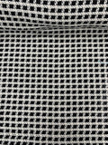 Windowpane Woven Wool Tweed - Black / White