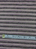 Timeless Striped Woven Wool Blend Tweed - Metallic Gold / Purple