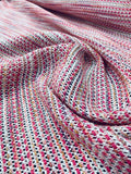 Woven Open-Weave Tweed - Pink / White / Coral