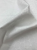 Circle Clusters Cotton Ottoman Brocade - White