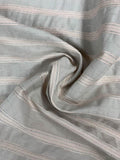 Horizontal Striped Brocade with Lurex - Soft Pink / Grey / Silver