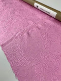 Floral Textured Matelassé Brocade - Lipstick Pink