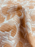 Floral Textured Brocade - Tan / Ivory