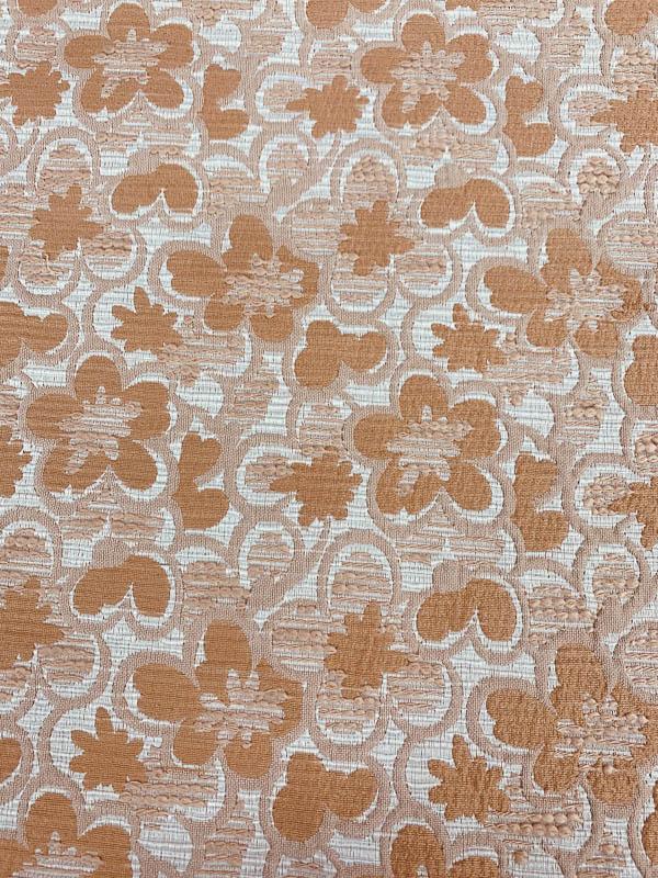 Floral Textured Brocade - Tan / Ivory