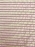 Light-Weight Horizontal Striped Brocade - Pink / Beige
