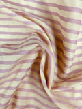 Light-Weight Horizontal Striped Brocade - Pink / Beige