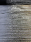 Pamella Roland Double-Sided Novelty Glam Pleated Tulle with Metallic Foil - Black / Gold / Silver
