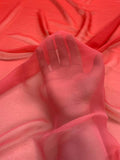 Ombré Silk Chiffon - Red / Pink