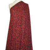 Cheetah Printed Knit - Red/Black - Fabrics & Fabrics NY