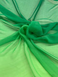 Ombré Polyester Chiffon - Evergreen / Green