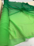 Ombré Polyester Chiffon - Evergreen / Green