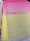 Ombre Poly Chiffon - Bubblegum Pink / Yellow